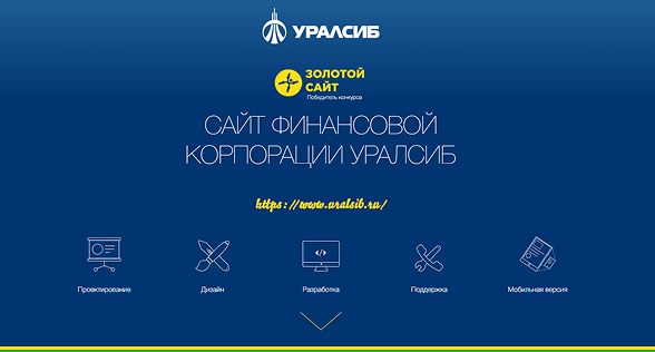 Сайт финансовой корпорации «УРАЛСИБ»